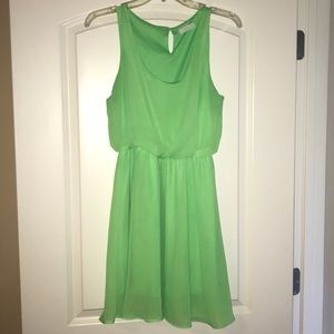 Bright green dress